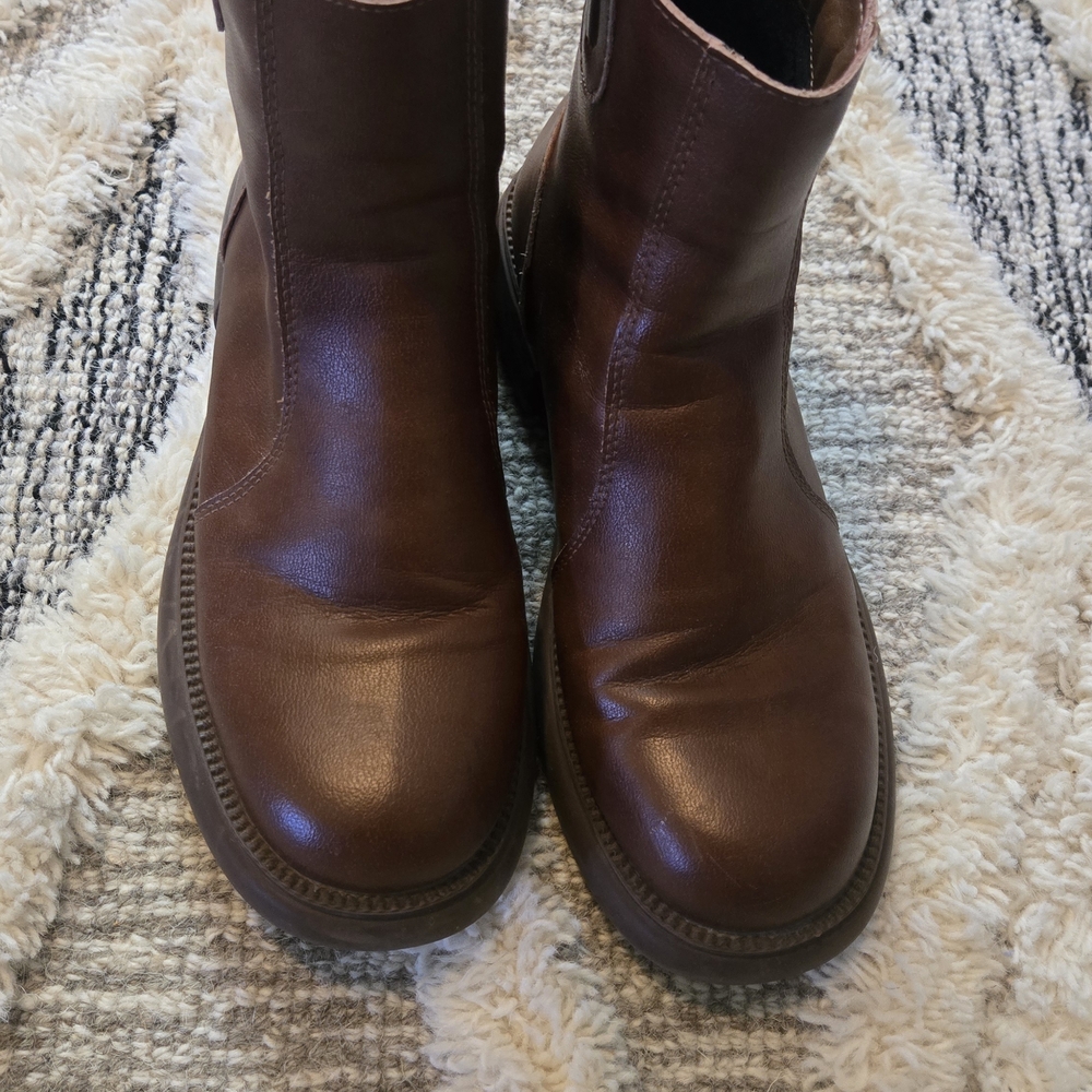 Brown Leather Ankle Boots